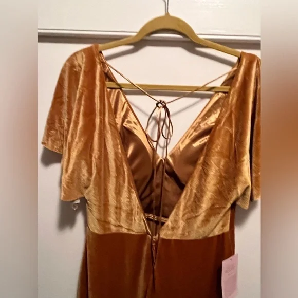 BHLDN Jenny Yoo Ellis Stretch Velvet Gown Size 12 NWT - Picture 10 of 16